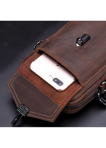 Чоловіча шкіряна сумка на пояс 18х13х5 см BULL (315872065)