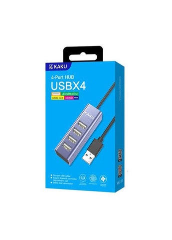 Концентратор разветвитель USB Hub KSC383 на 4 USB порта - Grey Kaku (261256050)