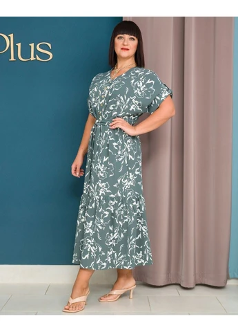 Зелена плаття 14599 Alenka Plus