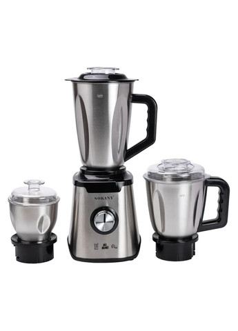 Стаціонарний блендер з кавомолкою SK-03030 з пластиковою чашею 1.5л для коктейлів 500Вт Бірюзовий Sokany (317311919)