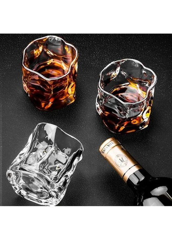 Оригінальна склянка для віскі XS Old Fashion Wave 150 мл, золотий обідок More (366088888)