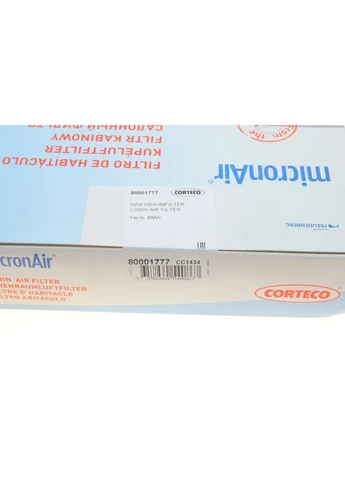 Фільтр салону вугільний CAF_CS BMW CC1434 80001777-ua Corteco (368131930)