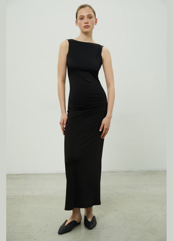 Чорна сукня з відкритою спиною 696-1 Papaya