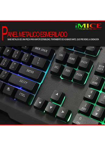 Проводная игровая USB клавиатура с LED подсветкой четырьмя основными цветами одновременно iMICE AK-400 Black Proove (350348975)