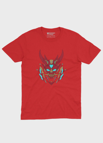 Красная демисезонная футболка для мальчика с принтом супергероя - железный человек (ts001-1-sre-006-016-015-b) Modno
