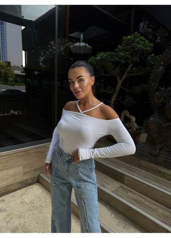 Жіночий лонгслів з відкритими плечима Style Point (349454949)