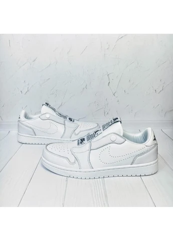 Белые демисезонные кроссовки мужские nike air jordan 1 low slip white av3918-100 найк аир джордан No Brand