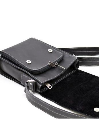 Сумка планшет через плечо из натуральной кожи мужская для документов и для телефона средняя Черный 40117 TARWA (361348808)