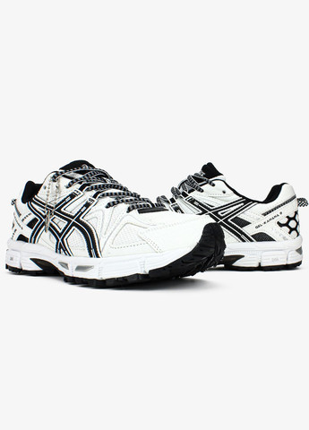 Білі Осінні кросівки чоловічі і жіночі asics gel-kahana 8 white black | асікс гель-кахана 8 білі чорні No Brand