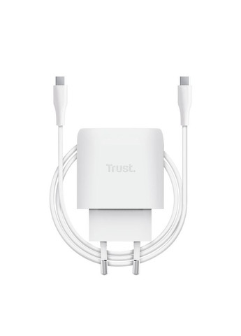 Зарядне пристрій мережевий Maxo 45Вт, GaN, USB-C PD/PPS, білий Trust (360605643)