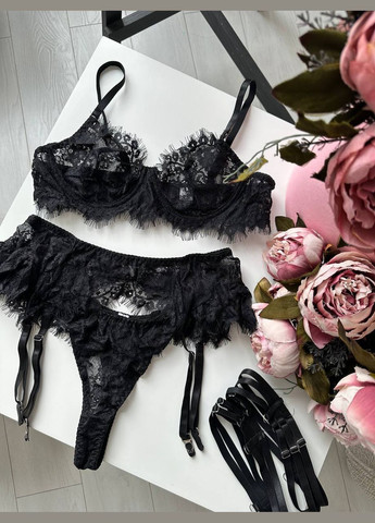 Черный комплект нижнего белья Domino