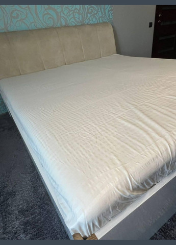 Простирадло на гумці 160х200х15 мікросатин бежевий (П4К-rezinka001-053) No Brand (308755352)