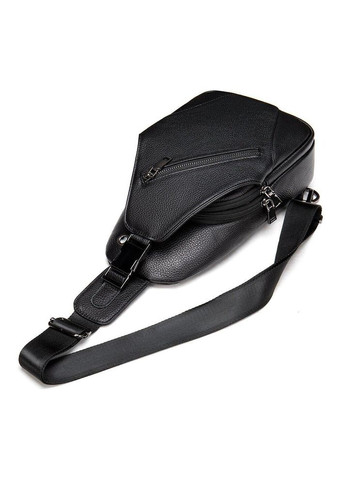 Сумка мужская слинг через плечо в зернистой коже 20249 Черная Vintage (366880996)