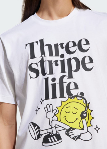 Біла футболка positivity graphic adidas