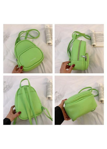Женский маленький рюкзак 3265 зеленый салатовый No Brand (349442196)