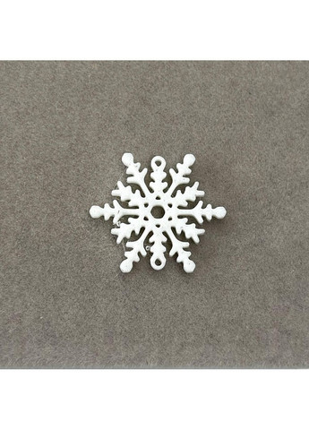 Конектори пластик Кулон підвіска сніжинка 2 петлі Білий 17.5 мм х 20 мм х 2 мм Finding (365875878)