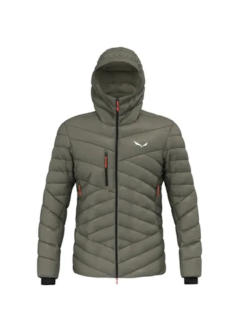 Зеленая демисезонная лыжная мужская куртка Salewa Ortles Med 3 RDS DWN Mns