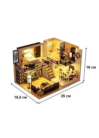3D-румбокс збірний конструктор ляльковий дім з підсвіткою DIY House DM-1209 Cute fun Multicolored No Brand (398975470)