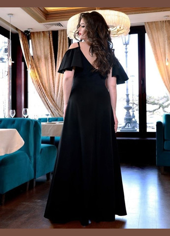 Черное вечернее платье а-силуэт Wayas однотонное