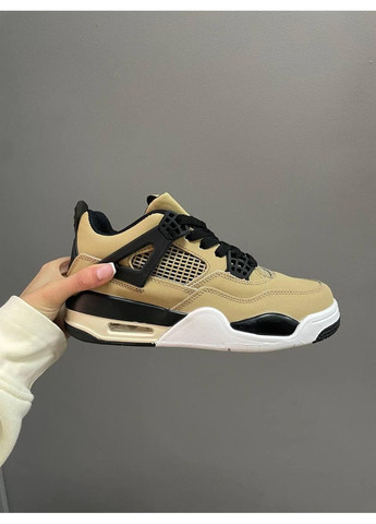 КРОССОВКИ ЖЕНСКИЕ NIKE AIR JORDAN RETRO 4 FOSSIL НАЙК АИР ДЖОРДАН No Brand бежевые демисезоны (367172303)