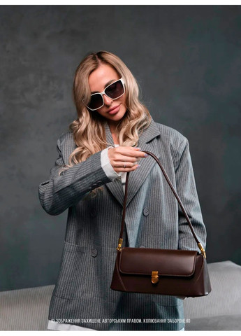 Сумка жіноча багет сумочка на плече з екошкіри модна прямокутна маленька такса повсякденна стильна Чорний 73816 OnePro (365407311)