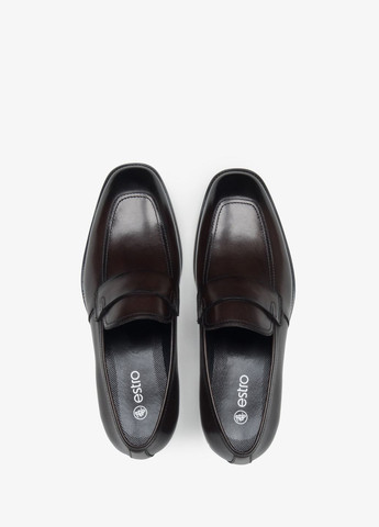 Коричневые лоферы, цвет коричневый Estro