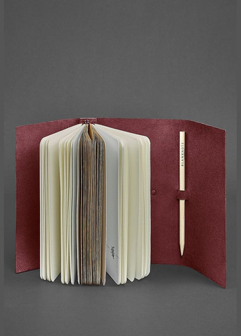 Жіночий шкіряний блокнот (Софт-бук) 1.0 бордовий Crazy Horse (A-026922) BlankNote (328961501)