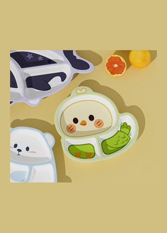 Тарілка дитяча Качка жовта 18561 3.3х23.4х24 см No Brand (347229414)