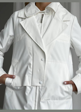 Белая женская теплая куртка цвет белый р.xxl 450316 New Trend