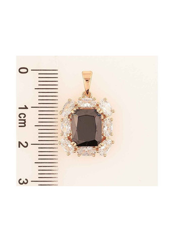 Кулон Позолота 18K «Черный фианит в обрамлении циркония» для цепочки до 5мм (262198) Xuping Jewelry (363328512)