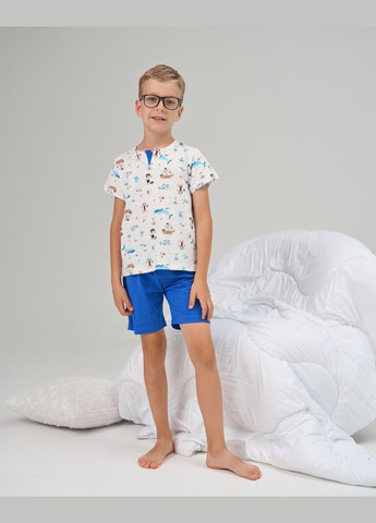 Біла комплект із шортами на хлопчика Tom John