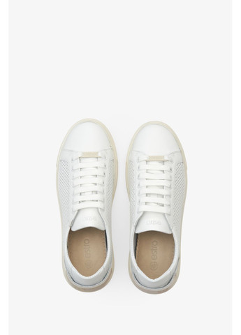 Белые кеды низкие, цвет белый Estro