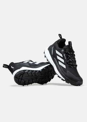 Черные всесезонные кроссовки мужские adidas terrex free hiker 2.0 gore-tex black white | адидас террекс черные белые No Brand