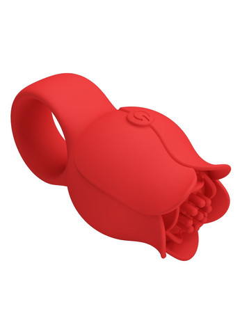 Насадка, що вібрує, на палець PRETTY LOVE JAE квітка, червона No Brand (360888067)