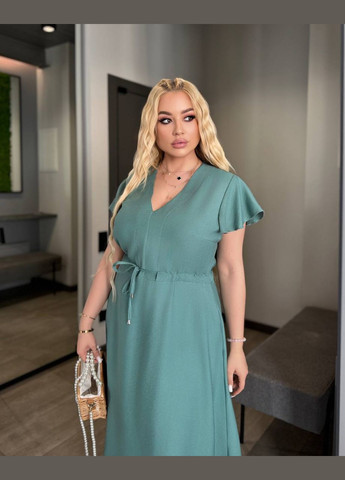 Оливковое платье No Brand