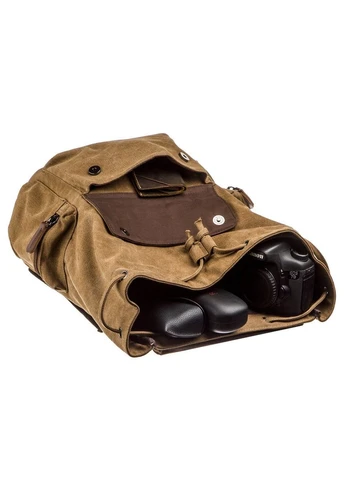 Рюкзак текстильный походный Коричневый 42х29х19 см Vintage (391297810)