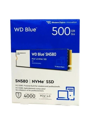 Накопитель SSD M.2 2280 500GB SN580 Blue WD (WDS500G3B0E) Western Digital M.2 2280 500GB SN580 Blue (397520672)