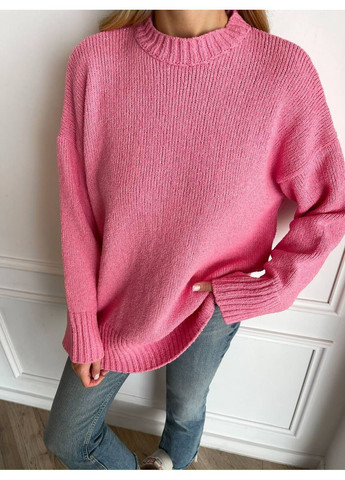 Розовый демисезонный женский свитер джемпер No Brand