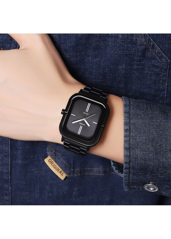 Часы 2275BKSI Black-Silver мужские кварцевые стрелочные классические с люминесцентной подсветкой ProDobro (367265912)