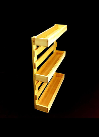 Полиця настінна для квітів з дерева Табоан ваніль (ЦВС-005802) No Brand (328227452)