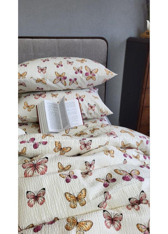 Постільна білизна Політ шампань, ранфорс гофра (жатка) Полуторний розмір, наволочки 50/70 No Brand (364220287)