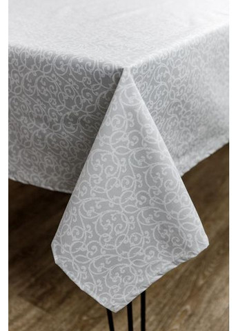 Скатертина плямостійка Айс Вензель 136х180 см Сірий (8056) Прованс (361785018)