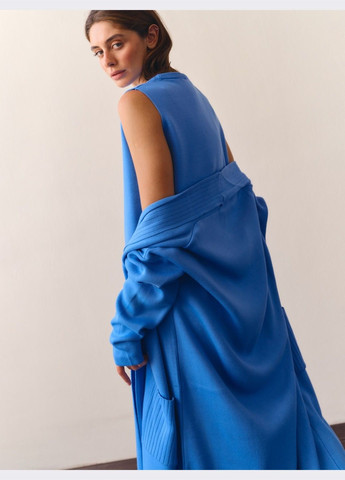 в'язаний костюм-трійка з брюками блакитний Dressa (303360798)