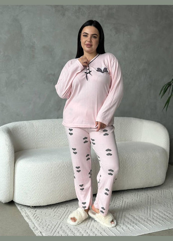 Рожева жіноча піжама великих розмірів GT