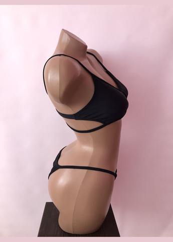 Черный летний женский раздельный купальник. No Brand