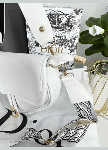 Сумочка Диор седло – в Эко коже (белый цвет) No Brand (322452465)