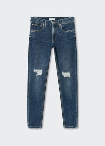 Синие демисезонные скинни джинсы teen Mango