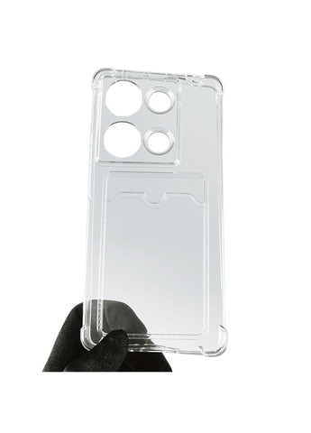 Чехол для POCO M6 Pro 4G с бронь углами с карманом для k-pop на сяоми поко м6 про 4г прозрачный Xiaomi (366020092)