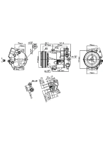 Компресор кондиціонера OPEL ASTRA J (09-) 1.7 CDTI|OPEL CASCADA (13-) 1.6 I 16V TURBO|VAUXHALL ZAFIRA C 890259-ua Nissens (366191800)