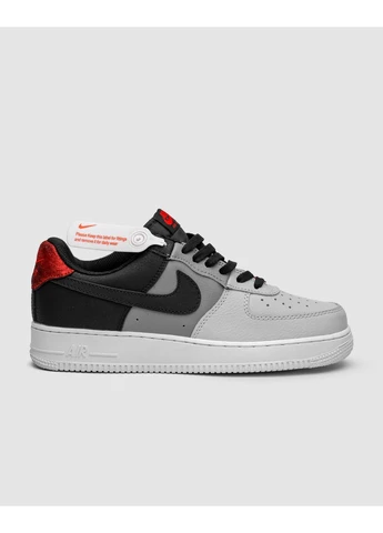Чорні кросівки чоловічі nike air force 1 low black smoke grey найк аір форс 1 чорні демісезон No Brand